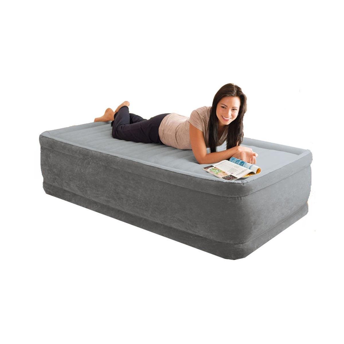 Materasso gonfiabile Intex 64412 letto singolo comfort dura beam con pompa