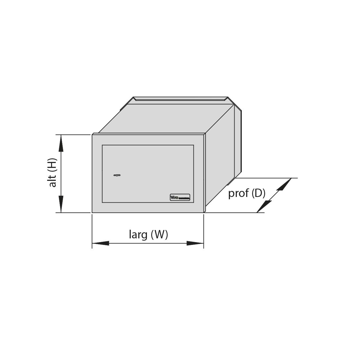 Viro 4554.20 - Cassaforte Meccanica Casasicura da incasso 300x420x200mm