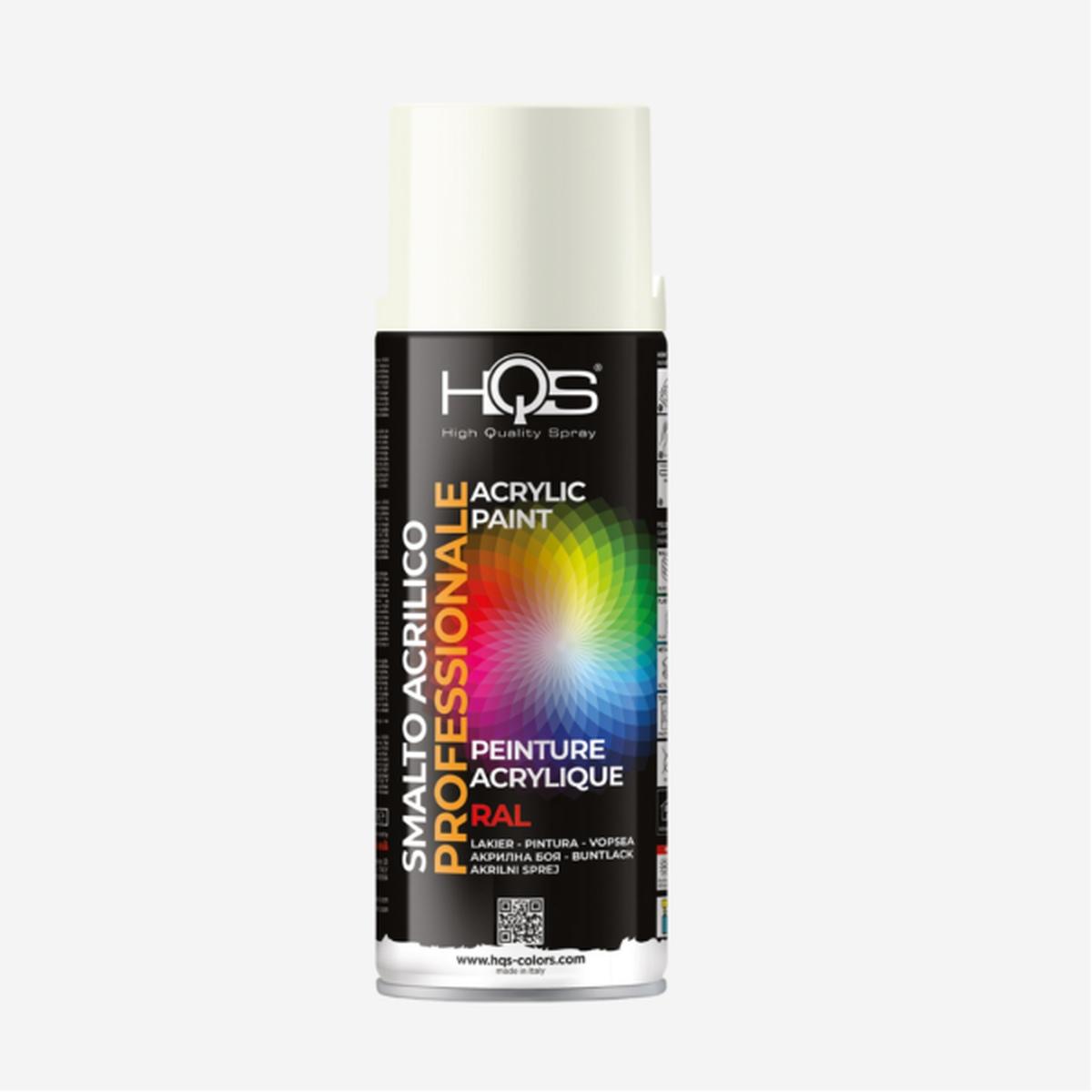 Spray ral 9010 bianco lucido 0,4l - hqs colors