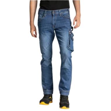 Pantaloni jeans job blu multitasche uomo tg.50