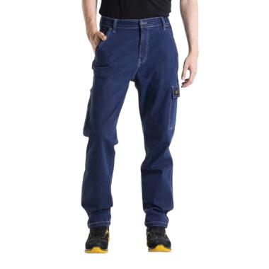 Pantaloni jeans carpenter multitasche denim uomo tg.56