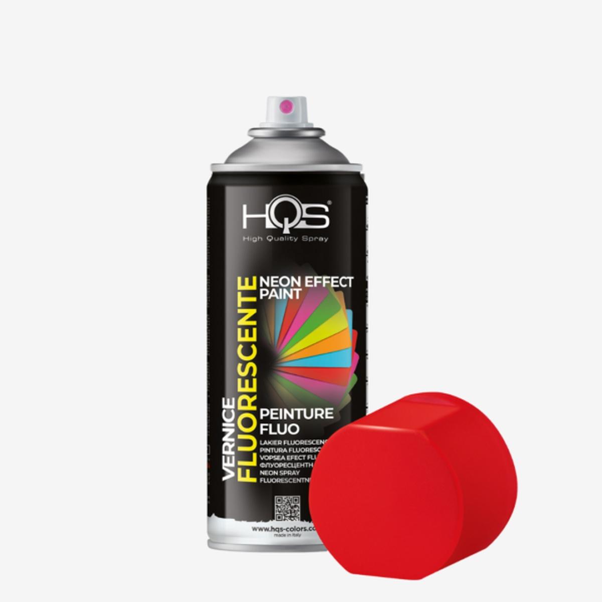 Vernice spray rosso fluorescente 400ml hqs colors